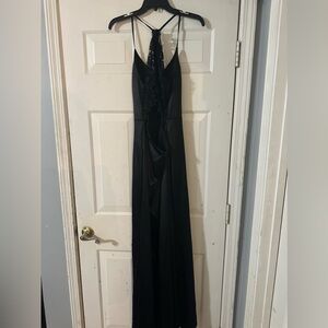 Sequin Hearts Black Prom Dress